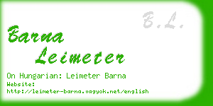 barna leimeter business card
